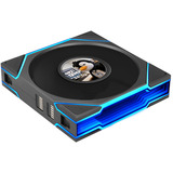 Lian Li UNI FAN TL LCD FLEX 120 Wireless, Gehäuselüfter schwarz, 3er Pack mit Controller, 124 mm