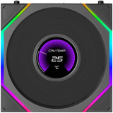 Lian Li UNI FAN TL LCD FLEX 120 Wireless, Gehäuselüfter schwarz, 3er Pack mit Controller, 124 mm