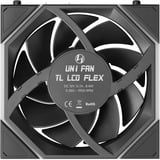 Lian Li UNI FAN TL LCD FLEX 120 Wireless, Gehäuselüfter schwarz, 3er Pack mit Controller, 124 mm