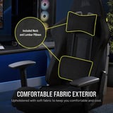 Corsair TC100 RELAXED Gaming-Stuhl schwarz, Soft Fabric