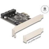 DeLOCK PCI Express x1 Karte zu 2 x intern USB 5 Gbps Pfostenstecker, Schnittstellenkarte 