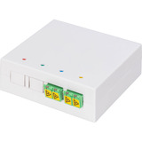 Digitus FTTH Gehäuse mit 2 x LC/APC DX Kupplung mit Shutter weiß