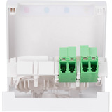Digitus FTTH Gehäuse mit 2 x LC/APC DX Kupplung mit Shutter weiß