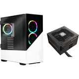 Enermax K8 ARGB + Marblebron II 650W, Tower-Gehäuse weiß, Bundle Gehäuse + Netzteil verschraubt