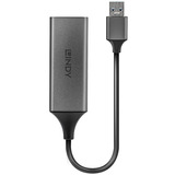 Lindy USB 3.0 Gigabit Ethernet Converter, LAN-Adapter silber