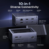 UGREEN Revodok Pro 10-in-1 Dockingstation silber, mit M.2-NVMe-Slot