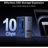 UGREEN Revodok Pro 10-in-1 Dockingstation silber, mit M.2-NVMe-Slot