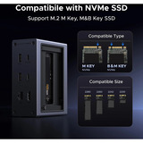 UGREEN Revodok Pro 10-in-1 Dockingstation silber, mit M.2-NVMe-Slot