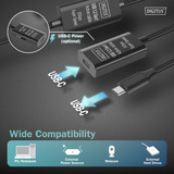 Digitus Aktives USB 3.2 Gen 1 Verlängerungskabel, USB-C Stecker > USB-C Buchse schwarz, 10 Meter, Repeater Kabel