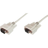 Digitus Serielles Datatransfer Verlängerungskabel, D-Sub9 (Stecker) > D-Sub9 (Buchse) beige, 10 Meter