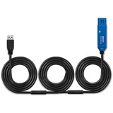 Lindy USB 3.0 Aktivverlängerung Pro, Verlängerungskabel schwarz/blau, 20m