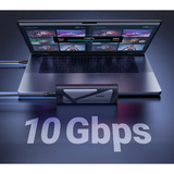 UGREEN CM767 USB 3.2 10Gbps M.2 NVMe & SATA, Laufwerksgehäuse grau/silber