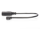 Digitus USB 2.0 Adapter, Micro USB Stecker 90° > USB-A Buchse schwarz, 15cm, OTG Funktion (On-The-Go), rechts abgewinkelt