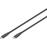 Digitus USB 3.2 Gen 1 Silikon-Anschlusskabel USB-C > USB-C schwarz, 2 Meter, PD, Laden mit bis zu 100 Watt