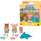 EPOCH Sylvanian Families - Erlebniskindergarten Freunde "Poolspaß", Konstruktionsspielzeug 