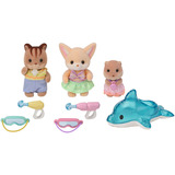 EPOCH Sylvanian Families - Erlebniskindergarten Freunde "Poolspaß", Konstruktionsspielzeug 