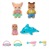 EPOCH Sylvanian Families - Erlebniskindergarten Freunde "Poolspaß", Konstruktionsspielzeug 