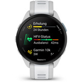 Garmin Forerunner 165, Smartwatch weiß/hellgrau, 43 mm, Silikon-Armband