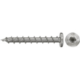 fischer Spanplattenschraube PowerFast II 6,0x50 Halbrundkopf TX 100 Stück, mit Vollgewinde, Edelstahl A2