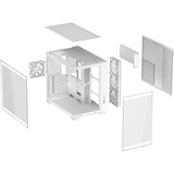 ASUS A32 PLUS ARGB , Tower-Gehäuse weiß, Tempered Glass x 2