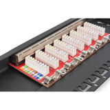 Digitus CAT 6A, Klasse EA Slim Patchpanel, 8 Port schwarz, 0,5 HE, geschirmt
