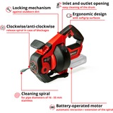 EINHELL Power X-Change Akku-Rohr-Reinigungsgerät TE-DA 18/760 Li-Solo, 18Volt rot/schwarz, ohne Akku und Ladegerät