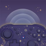 HORI  HORIPAD Turbo (Psiana und Nachtara), Gamepad dunkelviolett/gold, Nintendo Switch 2