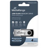 MediaRange USB 2.0 4GB, USB-Stick schwarz/silber, USB 2.0