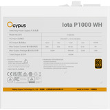 Ocypus Iota P1000 White, PC-Netzteil weiß, 1x 12-Pin High Power GPU, 3x PCIe, Kabelmanagement, 1000 Watt