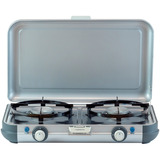 Campingaz Camping Kitchen 2 Grill & Go Caravan, 30 mbar, Gaskocher grau/schwarz, 2x 2kW, Modell 2025