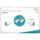 Digitus Null-Modem Anschlusskabel beige, 3 Meter