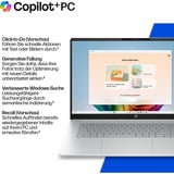 HP OmniBook 3 17-dg0050ngx, Notebook silber, Intel® Core™ Ultra 5 225U, Intel® Graphics, 8 GB DDR5, 256 GB (256 GB SSD), Windows 11 Home