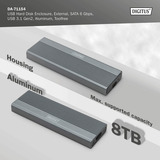 Digitus DA-71154 USB M.2 SSD , Laufwerksgehäuse aluminium, SATA 6 Gbps USB 3.1