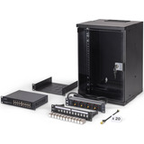 Digitus Netzwerk-Set SOHO Pro 10" 315x300 mm (BxT), IT-Schrank schwarz, 9 Höheneinheiten