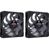 Noctua NF-A12x25 G2 PWM Sx2-PP chromax.black, Gehäuselüfter schwarz/beige, PWM-Anschluss, 2 Lüfter, 120 mm