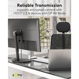 goobay USB Adapterkabel, USB-C Stecker > DisplayPort Stecker, 4K 60Hz schwarz, 1 Meter, 21,6 Gbit/s