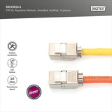 Digitus CAT 6A Keystone Modul geschirmt werkzeugfrei 4 Stk., Keystone-Modul 