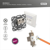 Digitus CAT 6A Keystone Modul geschirmt werkzeugfrei 4 Stk., Keystone-Modul 