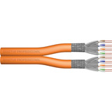 Digitus Professional Cat.7 S/FTP Verlegekabel Duplex, B2ca orange, 500 Meter Trommel