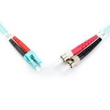 Digitus LWL Patchkabel, Duplex, LC > ST Stecker, Multimode OM3 türkis, 1 Meter