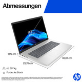 HP 17-cp3285ng, Notebook silber, AMD Ryzen 7 7730U, AMD Radeon Graphics, 16 GB DDR4, 512 GB (512 GB SSD), ohne Betriebssystem
