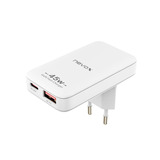 Nevox 45W DUAL slim USB-C Ladegerät GaN EU / US weiß