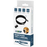 Ansmann Magnetisches USB Typ-C Ladekabel schwarz, USB-C