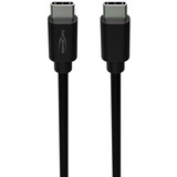 Ansmann USB Typ-C zu Typ-C Daten und Ladekabel schwarz, 2,0 Meter, Laden mit bis zu 60 Watt