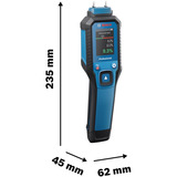 Bosch Holzfeuchtemesser GMP 1-13 Professional blau/schwarz, 2x Batterien, Tasche