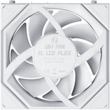 Lian Li UNI FAN TL LCD FLEX 120 Wireless, Gehäuselüfter weiß, 3er Pack mit Controller, 124 mm