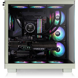 Thermaltake View 380 XL WS ARGB , Tower-Gehäuse hellgrün/holz, Tempered Glass x 2, Holzstruktur