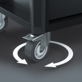 Wera 9702 Tool Rebel Werkstattwagen Stainless XXL 2, mit Bestückung, Werkzeugwagen schwarz/silber,  202-teilig, im exklusiven Tool Rebel Design