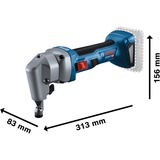 Bosch Akku-Nager GNA 18V-16 E Professional solo, 18Volt, Blechschere blau/schwarz, ohne Akku und Ladegerät