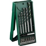 Bosch Heimwerken & Garten Mini X-Line Mehrzweckbohrer-Set, 14-teilig, Bohrer- & Bit-Satz grün